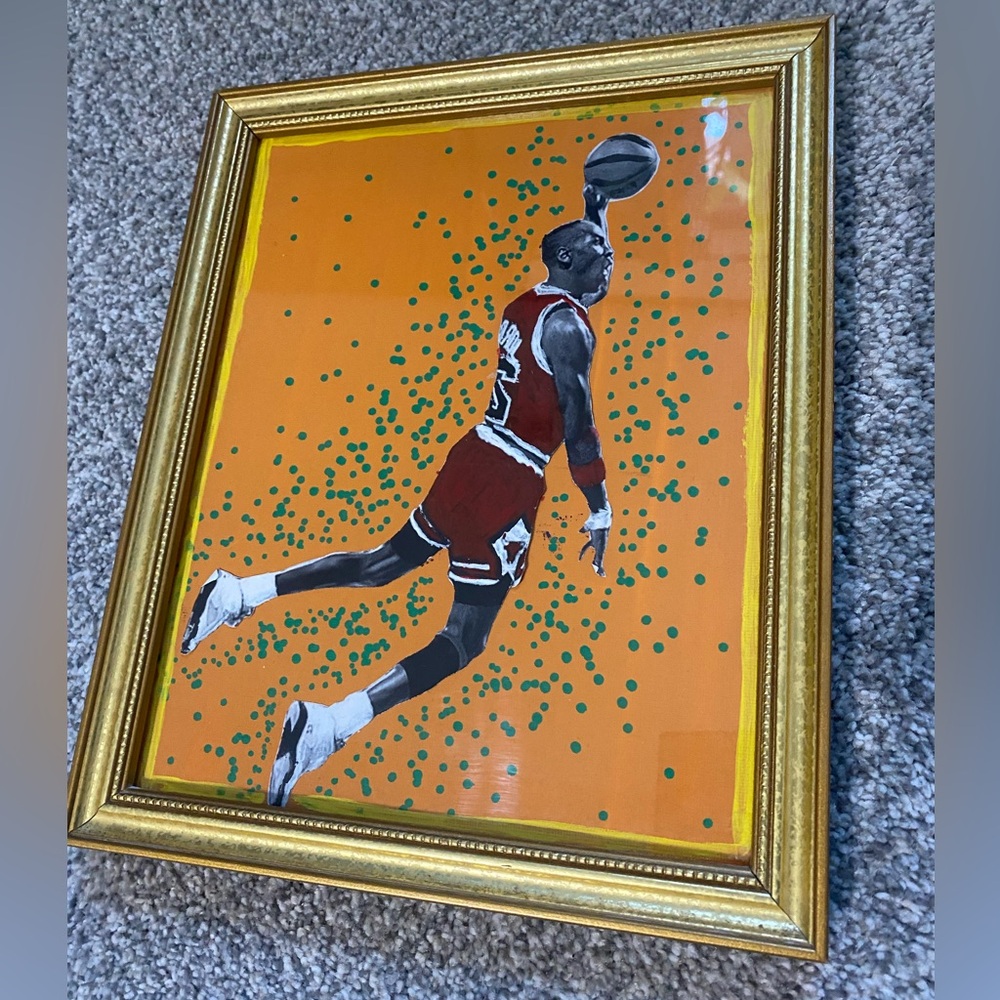 Painted Canvas. With Micheal Jordan pictured